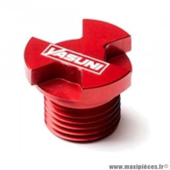 Bouchon huile alu cnc rouge marque Yasuni pour 50 à boite derbi senda / aprilia rs / rx / rs4 / smt