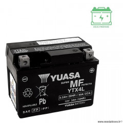 Batterie marque Yuasa ytx4l 12v / 3ah sans entretien - agm activee usine
