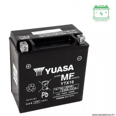 Batterie marque Yuasa ytx16 12v16ah sans entretien - agm activee usine