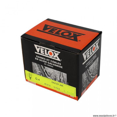 Câble gaz velox boule 3x4 12 / 10e 2.25m (x25) pour cyclo