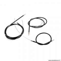 Câble de transmission (kit complet 3 câbles - frein avant / arrière / gaz) adaptable solex 45>3800
