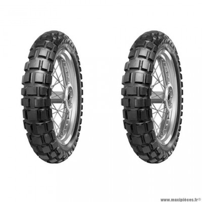 Op train pneu 19 + 17 pouces 170/60x17 + 120/70x19 tkc80 twinduro marque Continental pour moto