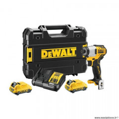 Visseuse à chocs xr 12v 2ah li-ion brushless dewalt 163nm (2 batteries et chargeur)