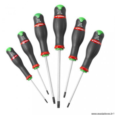 Jeu de 6 tournevis resistorx marque Facom (torx)