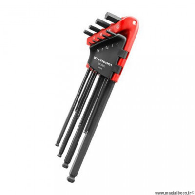 Jeu de 9 clés hexagonales extra-longues sur etui marque Facom