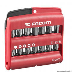 Coffret de 28 embouts (fente, ph, pz, 6 pans, torx) marque Facom