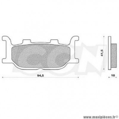 Plaquettes de frein 63 avant marque Polini pour maxi-scooter 250/400 skyliner / majesty / 500 tmax 2004-2007