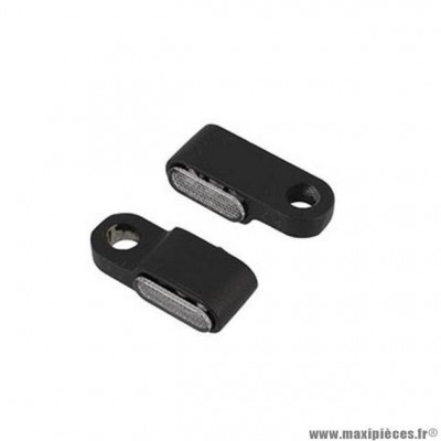 Clignotants marque Blackway mini atollon led couleur noir (x2) - fixation rétro/guidon