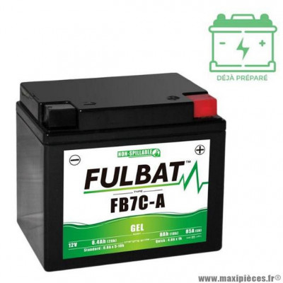 Batterie FB7C-A marque Fulbat 12V 8AH lg130 l90 h114 (gel - sans entretien)