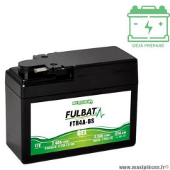 Batterie FTR4A-BS marque Fulbat 12V 2.3AH lg113 l48 h85 (gel - sans entretien)