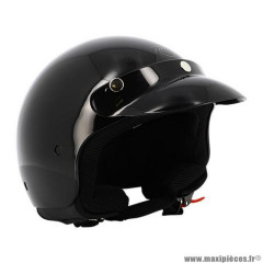 Casque jet visiere marque Trendy t-100 vintage couleur noir verni taille 53-54 XS