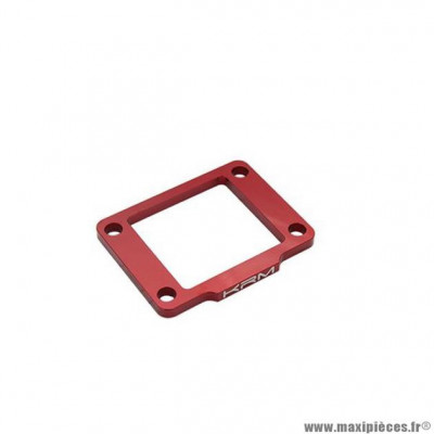 Cale admission clapet marque KRM pour mécaboite derbi euro2/euro3/euro4 5mm alu cnc couleur rouge