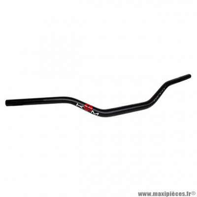 Guidon moto marque KRM oversize diamètre 28.6 alu marque KRM pro ride sans mousse couleur noir/rouge