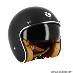 Casque jet marque Trendy t-105 couleur noir mat taille T60-61 2XL * Prix spécial !