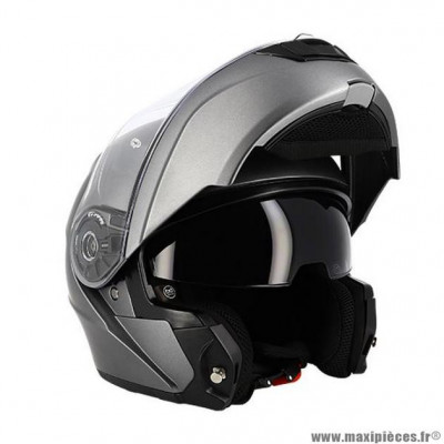 Casque modulable double écran marque Trendy t-706 couleur gris anthracite mat taille 57-58 M