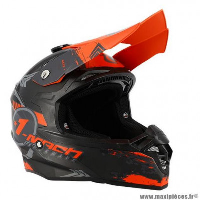 Casque cross marque Trendy t-904 couleur noir/rouge mat taille 57-58 M