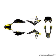 Kit deco/autocollant marque KRM pour mécaboite derbi senda 2011-2018/rcr/smt après 18 couleur jaune