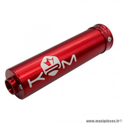 Silencieux/cartouche marque KRM pour mécaboite alu couleur full rouge