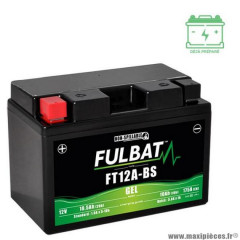 Batterie FT12A-BS marque Fulbat 12V 10AH lg150 l88 h105 (gel - sans entretien)