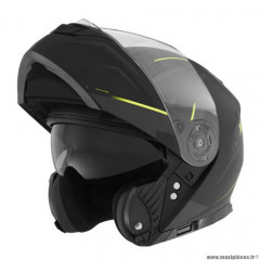 Casque modulable marque Nox n965 supra noir mat/jaune fluo t53-54 xs