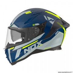 Casque intégral marque Nox double écran n303s neo bleu pétrole/argent t53-54 xs