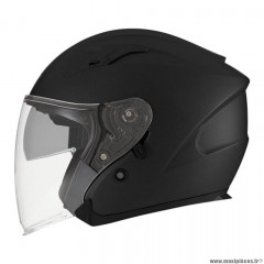 Casque jet marque Nox double écran n128 noir mat t61-62 xl