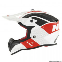 Casque cross marque Nox n633 ADN blanc/noir/rouge t63-64 xxl