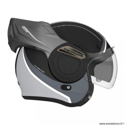 Casque modulable marque Nox premium stratos fighter noir mat/titanium t61-62 xl