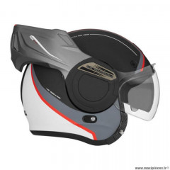 Casque modulable marque Nox premium stratos fighter noir mat/blanc/rouge t53-54 xs