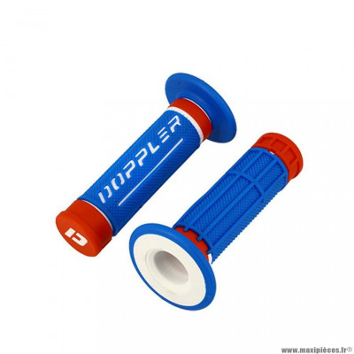 Revêtement/poignée marque Doppler grip 3dbleu/blanc/rouge (x2)