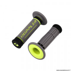 Revêtement/poignée marque Doppler grip 3dgris/noir/jaune fluo (x2)