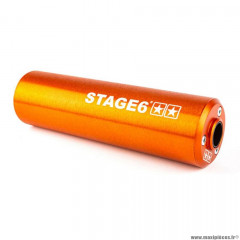 Silencieux/cartouche marque Stage6 pour moto 50 alu passage gauche orange