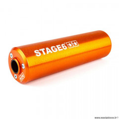 Silencieux/cartouche marque Stage6 pour moto 50 alu passage droit orange