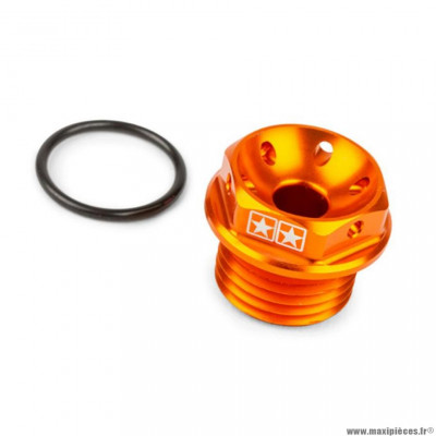 Bouchon huile Stage6 pour moto 50 derbi euro2/euro3/euro4 - orange