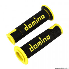 Revêtement/poignée a450 noir/jaune (x2) débouche Domino pour embout guidon