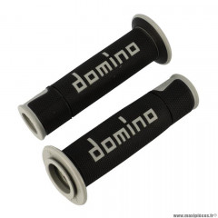 Revêtement/poignée a450 noir/gris (x2) débouche Domino pour embout guidon