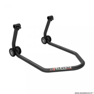 Lève moto/béquille atelier arrière marque LV8 universel avec support caoutchouc - noir (livré en boite)