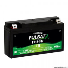 Batterie marque Fulbat ft12-10z 12v10ah lg194 l59 h112 (gel - sans entretien) - activée usine