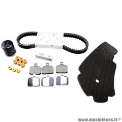 Kit entretien marque Piaggio pour maxi-scooter 125 x9 1998 - 2005 (avec 3 jeu de plaquettes brembo 647077) -1r000408-