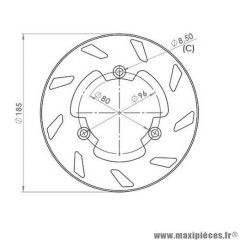 Disque de freins arrière diamètre 185 pour rieju spike ...