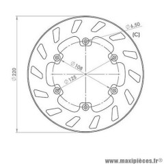 Disque de freins avant diamètre 220 pour gilera gsm 50 ...