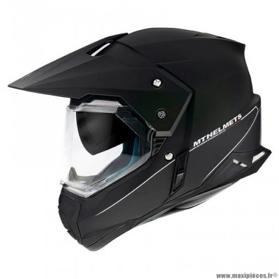 Casque Moto Cross taille L marque MT Synchrony Duosport avec Écran Noir Mat