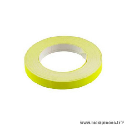 Autocollant liseret fluo jaune pour jante / carrosserie - taille 10m x 9mm