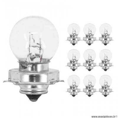Ampoule/lampe 12v 15w norme G25.5 blanc standard culot P26S (boite de 10)
