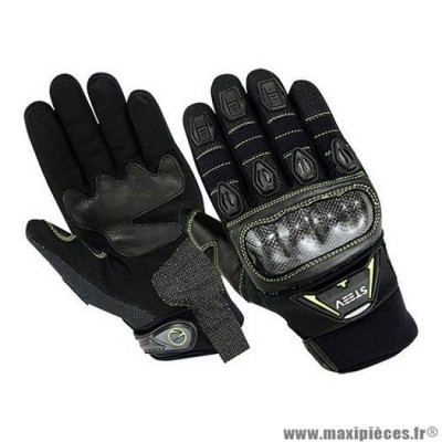 Gants moto hiver Steev Louga 2018 taille XS (T7) couleur noir/jaune