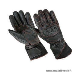 Gants moto hiver Steev Novak 2018 taille XS (T7) couleur noir/rouge