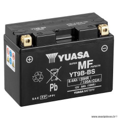 Batterie 12v / 8 ah (yt9b-bs) sans entretien prêt à l'emploi pour yamaha 400 majesty 500 t-max (dimension: lg150xl70xh105)