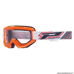 Lunette Cross marque ProGrip 3201 Orange Écran transparent anti-rayures/Anti U.V.