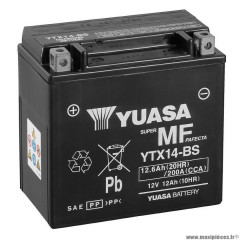 Batterie ytx14-bs yuasa 12v12ah sans entretien pour: burgman 650 / shadow 400-750 pièce pour Scooter, Mécaboite, Maxi Scooter, Moto, Quad