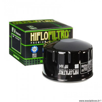 Filtre à huile Hiflofiltro HF164 (76x54mm) pièce pour Maxi-Scooter : BMW 600 SPORT 2012>, 650 GT 2012>, R 1200 GS, R 1200 R, R 1200 S, R 1200 ST, R 1200 RT, K 1600 GT